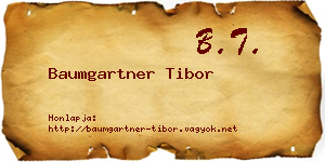 Baumgartner Tibor névjegykártya